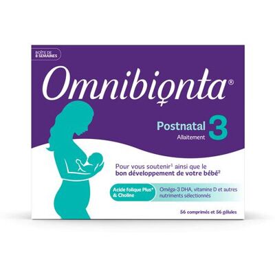 Procter & Gamble Omnibionta Postnatal 3 Complément pour l'allaitement - Soutient l'allaitement Procter & Gamble Omnibionta Postnatal 3 Complément pour l'allaitement - Soutient l'allaitement