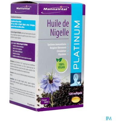 Mannavital Huile Nigelle Softgels 120 Mannavital Huile Nigelle Softgels 120