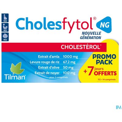 Tilman Cholesfytol Cholesterol Promo 112 + 14 Comprimés Gratuit Tilman Cholesfytol Cholesterol Promo 112 + 14 Comprimés Gratuit