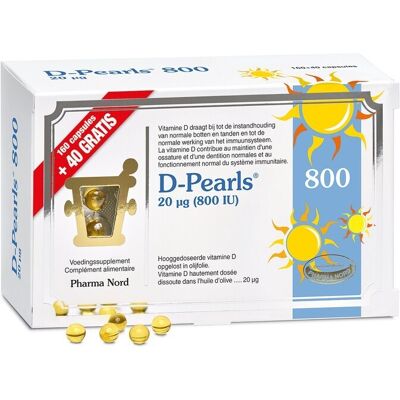 Pharma Nord D-Pearls 800 160 + 40 Gélules Gratuites Pharma Nord D-Pearls 800 160 + 40 Gélules Gratuites