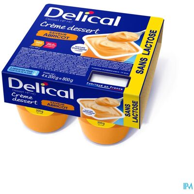 Delical - Aliment médical sans lactose à l'abricot - Dessert Delical - Aliment médical sans lactose à l'abricot - Dessert