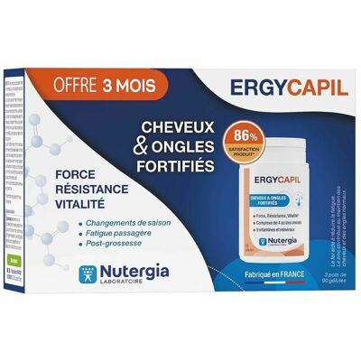 Nutergia TRIO Complément Cheveux et Ongles - Soutien Force & Vitalité Nutergia TRIO Complément Cheveux et Ongles - Soutien Force & Vitalité