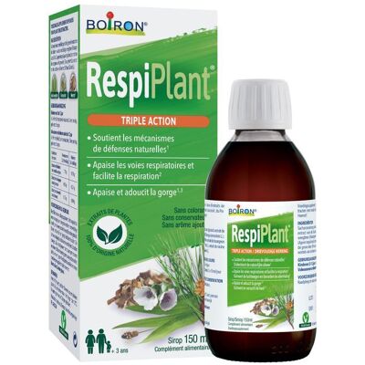 Respiplant Sirop Nez&gorge; Defens.nat.150ml Boiron Respiplant Sirop Nez&gorge; Defens.nat.150ml Boiron