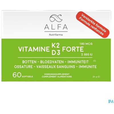 NUTRIFARMA - Alfa K2-D3 Forte Nouvelle - Complément alimentaire NUTRIFARMA - Alfa K2-D3 Forte Nouvelle - Complément alimentaire