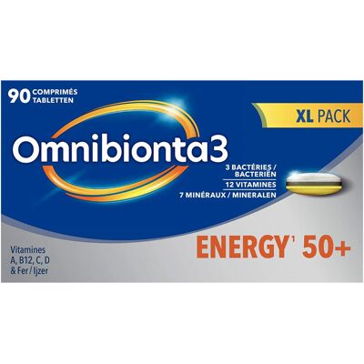 Procter & Gamble Omnibionta 3 Énergie 50+ Multivitamines avec B12, C, Zinc, Fer Procter & Gamble Omnibionta 3 Énergie 50+ Multivitamines avec B12, C, Zinc, Fer
