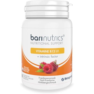 BariNutrics Vitamine B12 F.I. Goût Framboise 90 Comprimés À Croquer BariNutrics Vitamine B12 F.I. Goût Framboise 90 Comprimés À Croquer