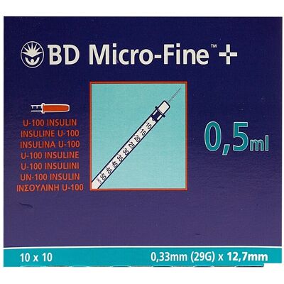 Bd Microfine Ser.ins. 0,5ml 29g 12,7mm 100 324824 Bd Microfine Ser.ins. 0,5ml 29g 12,7mm 100 324824