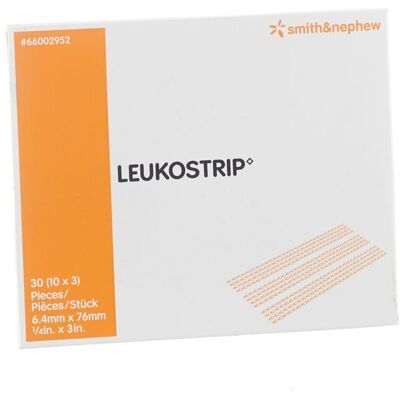 Smith & Nephew Leukostrip Bande de Fermeture - Gestion des Plaies Smith & Nephew Leukostrip Bande de Fermeture - Gestion des Plaies