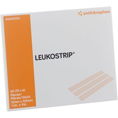 Smith & Nephew Leukostrip 13mmx102mm - Bandes de fermeture Smith & Nephew Leukostrip 13mmx102mm - Bandes de fermeture