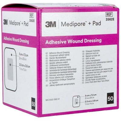 Medipore + Pad 3m 5x 7,2cm 50 3562e Medipore + Pad 3m 5x 7,2cm 50 3562e