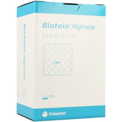 Coloplast Biatain Alginate - 5cm x 5cm - 30 pcs Coloplast Biatain Alginate - 5cm x 5cm - 30 pcs