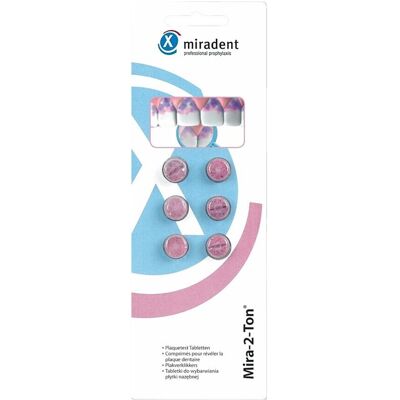 MIRADENT Mira-2-Ton Comprimés Détecteurs de Plaque - Plaque Test Tablets MIRADENT Mira-2-Ton Comprimés Détecteurs de Plaque - Plaque Test Tablets