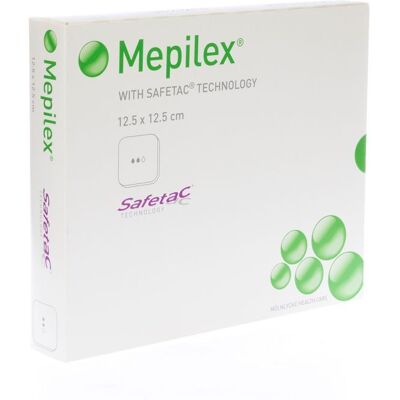 Mepilex Pans Mousse Sil Abs Ster 12,5x12,5cm 5 Mepilex Pans Mousse Sil Abs Ster 12,5x12,5cm 5