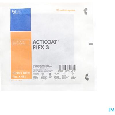Smith & Nephew Acticoat Flex 3 Pans Ind.ster 10x 10cm 1 66800399 Smith & Nephew Acticoat Flex 3 Pans Ind.ster 10x 10cm 1 66800399