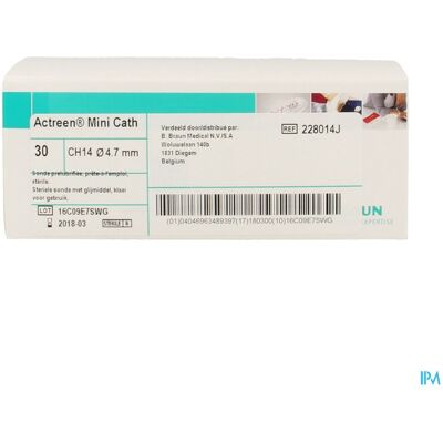 Braun Actreen Lite Mini Sonde Prelubrif. Ch14 30 228014j Braun Actreen Lite Mini Sonde Prelubrif. Ch14 30 228014j