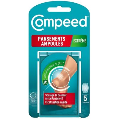 Marque Compeed Modèle - Traitement hydrocolloïde pour le pied - 5 pansements Marque Compeed Modèle - Traitement hydrocolloïde pour le pied - 5 pansements