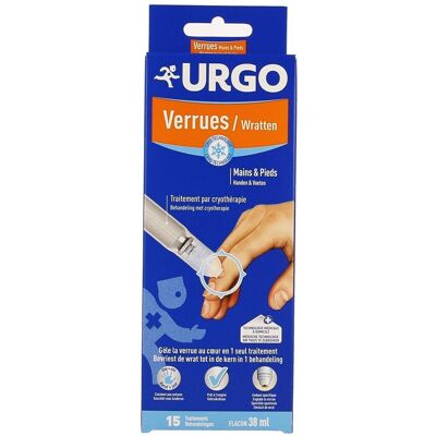 Spray de traitement des verrues URGO - Cryothérapie mains et pieds 38ml Spray de traitement des verrues URGO - Cryothérapie mains et pieds 38ml