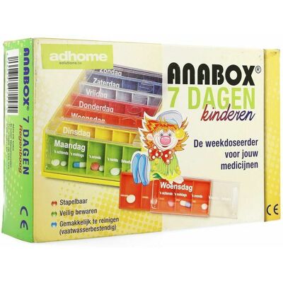 Kinderpillendoos Anabox 7x5 Rainbow Nl Kinderpillendoos Anabox 7x5 Rainbow Nl
