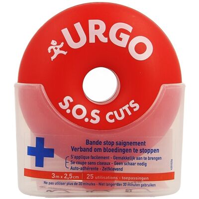 URGO Bandage de Secour - 3m x 2,5cm - Auto-adhésif URGO Bandage de Secour - 3m x 2,5cm - Auto-adhésif