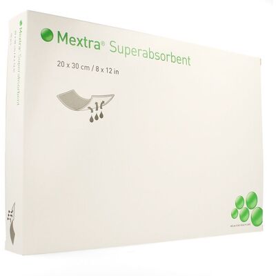 Molnlycke Mextra Superabsorbent Nf 20,0x30,0cm 10 610750 Molnlycke Mextra Superabsorbent Nf 20,0x30,0cm 10 610750