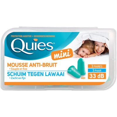 Quies Mini Protection Auditive Mousse 3 Paire Boules Quies Quies Mini Protection Auditive Mousse 3 Paire Boules Quies