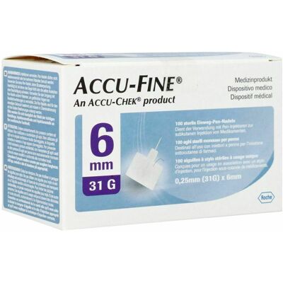 Accu-Chek Accu Fine 31g 6mm 100 Accu-Chek Accu Fine 31g 6mm 100