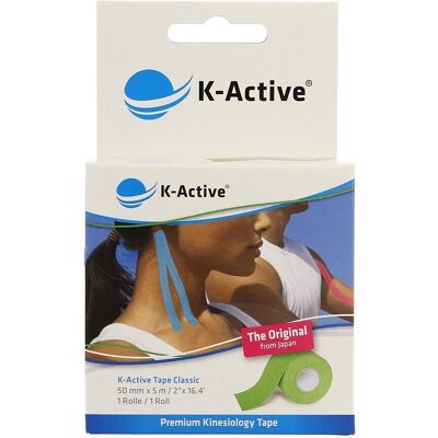 Naqi K-Active Bande Kinésithéologique - Vert - 5cm x 5m - Bande Médicale Naqi K-Active Bande Kinésithéologique - Vert - 5cm x 5m - Bande Médicale