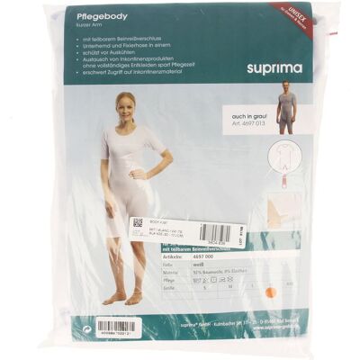 Suprima 4697 Body Manche Courte+zip Jambe Blanc Xl Suprima 4697 Body Manche Courte+zip Jambe Blanc Xl