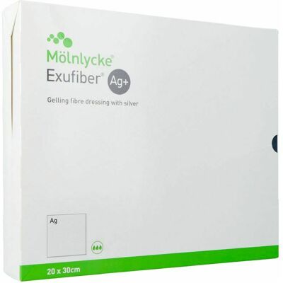 Molnlycke Exufiber Ag Gel.fibre Dressing Ster 20 X 30cm 5 Molnlycke Exufiber Ag Gel.fibre Dressing Ster 20 X 30cm 5