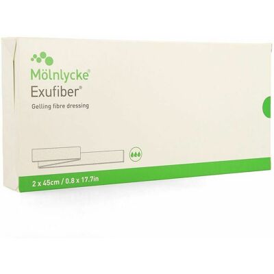 Molnlycke Exufiber Gel.fibre Dressing Ster Meche 2,0x45 5 Molnlycke Exufiber Gel.fibre Dressing Ster Meche 2,0x45 5