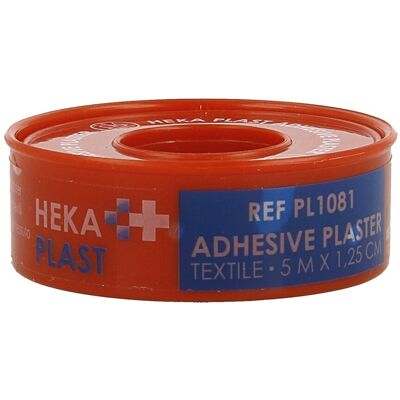 Hekaplast Bande Adhesive Textile 5mx1,25cm Rond 1 Hekaplast Bande Adhesive Textile 5mx1,25cm Rond 1