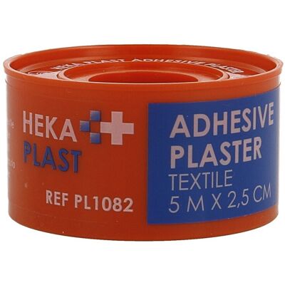 Hekaplast Bande Adhesive Textile 5mx2,5cm Rond 1 Hekaplast Bande Adhesive Textile 5mx2,5cm Rond 1