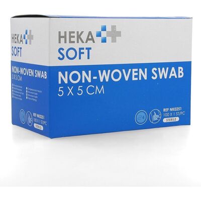 Hekasoft Compresse Non-tis. Sterile 5x5cm 1x100 Hekasoft Compresse Non-tis. Sterile 5x5cm 1x100