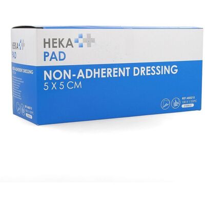HEKA PAD Pansement Non Adhérent - Compresses Stériles 5x5cm 100 pcs HEKA PAD Pansement Non Adhérent - Compresses Stériles 5x5cm 100 pcs