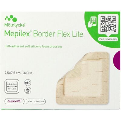 Mepilex Border Flex Lite 7,5cmx7,5cm 5 581250 Mepilex Border Flex Lite 7,5cmx7,5cm 5 581250