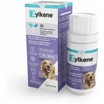 Vetoquinol Zylkene Capsules 450mg pour grands chiens - Relaxation naturelle Vetoquinol Zylkene Capsules 450mg pour grands chiens - Relaxation naturelle