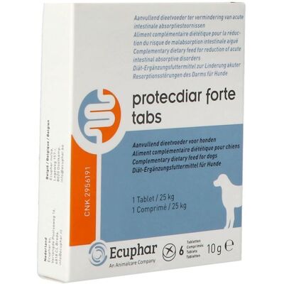Ecuphar Ecuphar Protectdiar Forte 6 pcs - Complément alimentaire pour chiens Ecuphar Ecuphar Protectdiar Forte 6 pcs - Complément alimentaire pour chiens