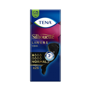 Tena Silhouette Protège - Slips Normal Noir - 10 paquets de 26 protections Tena Silhouette Protège - Slips Normal Noir - 10 paquets de 26 protections