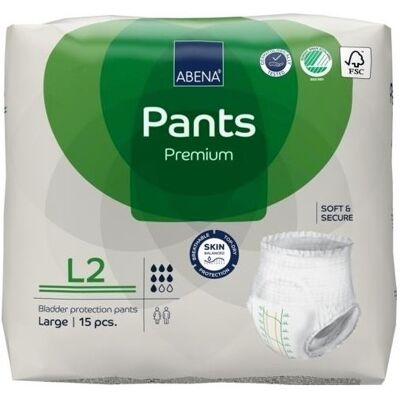 Abena Pants Premium 2 Large - 6 paquets de 15 protections Abena Pants Premium 2 Large - 6 paquets de 15 protections