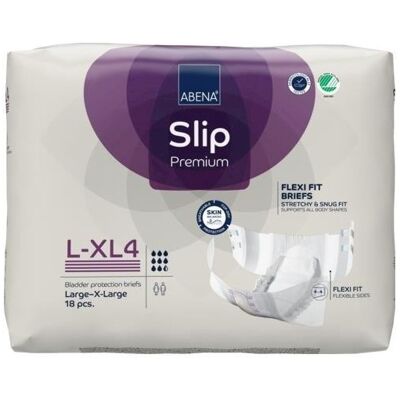 Abena Slip Flexi Fit 4 L/XL - 8 paquets de 18 protections Abena Slip Flexi Fit 4 L/XL - 8 paquets de 18 protections