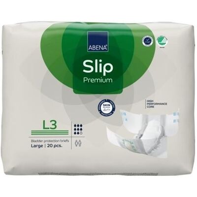 Abena Slip Premium 3 Large - 4 paquets de 20 protections Abena Slip Premium 3 Large - 4 paquets de 20 protections