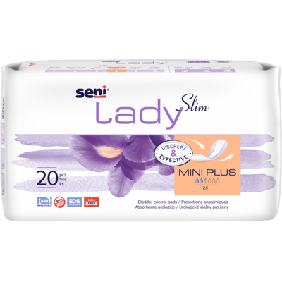 Seni Lady Slim Mini Plus - 60 paquets de 20 protections Seni Lady Slim Mini Plus - 60 paquets de 20 protections