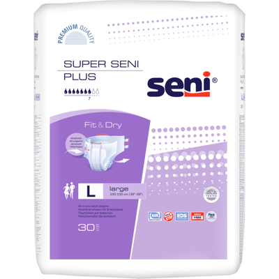 Seni Super Plus Large - 3 paquets de 30 protections Seni Super Plus Large - 3 paquets de 30 protections