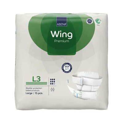Abena Wing Premium 3 Large - 4 paquets de 14 protections Abena Wing Premium 3 Large - 4 paquets de 14 protections