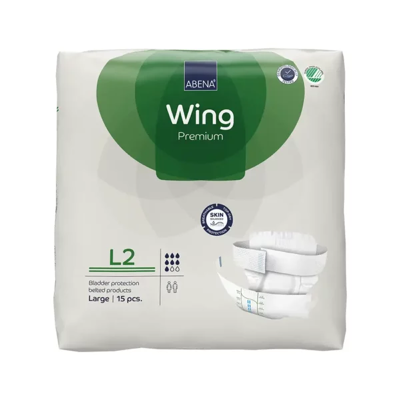 Abena Wing Premium 2 Large - 8 paquets de 15 protections Abena Wing Premium 2 Large - 8 paquets de 15 protections