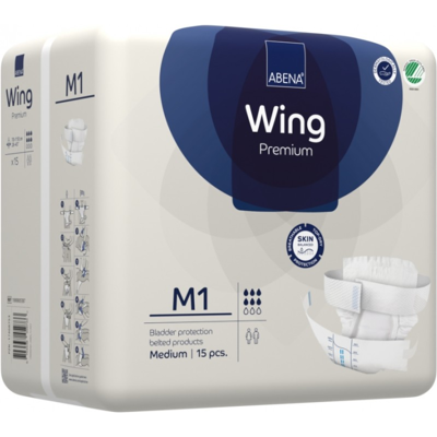 Abena Wing Premium 1 Medium - 8 paquets de 15 protections Abena Wing Premium 1 Medium - 8 paquets de 15 protections