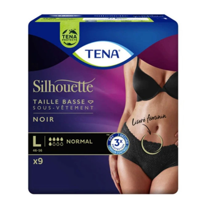 TENA - Silhouette Normal Noir - Noir - Sous-vêtements d’incontinence TENA - Silhouette Normal Noir - Noir - Sous-vêtements d’incontinence