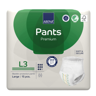 Abena Pants Premium 3 Large - 6 paquets de 15 protections Abena Pants Premium 3 Large - 6 paquets de 15 protections