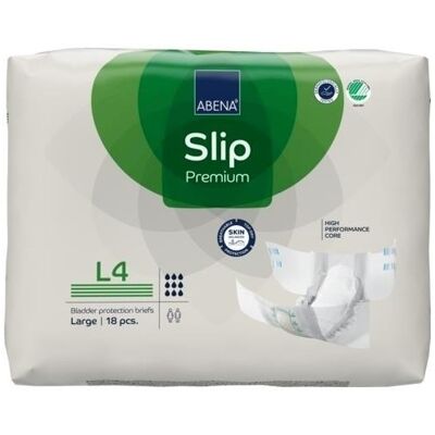Abena Slip Premium 4 Large - 8 paquets de 18 protections Abena Slip Premium 4 Large - 8 paquets de 18 protections