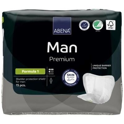 ABENA - Abri-Man Formula 1 - 22 x 30 cm - Produit d’incontinence ABENA - Abri-Man Formula 1 - 22 x 30 cm - Produit d’incontinence